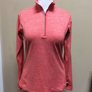 Large orange quarter zip NIKE long sleeve Top